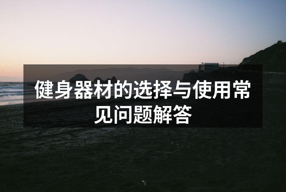 多样化的健身器材选择